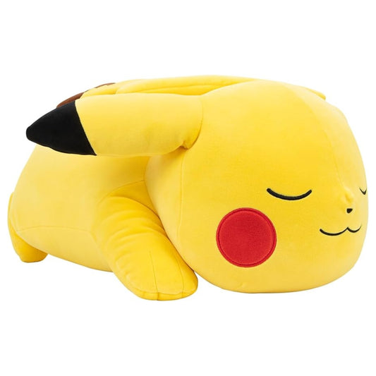 Official Pokemon Sleeping Pikachu large plush toy.