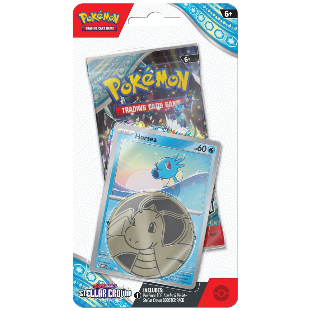 Pokemon Stellar Crown Checklane Blister Horsea Promo.