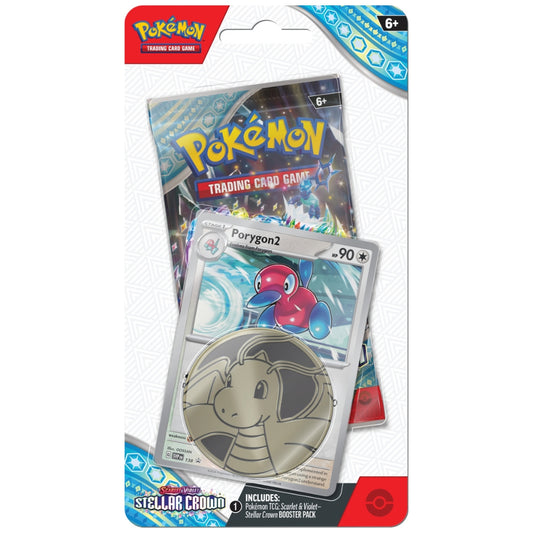 Pokemon Stellar Crown Checklane Blister Porygon2 Promo.