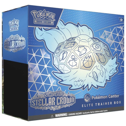 Pokémon Center Exclusive Stellar Crown Elite Trainer Box front.