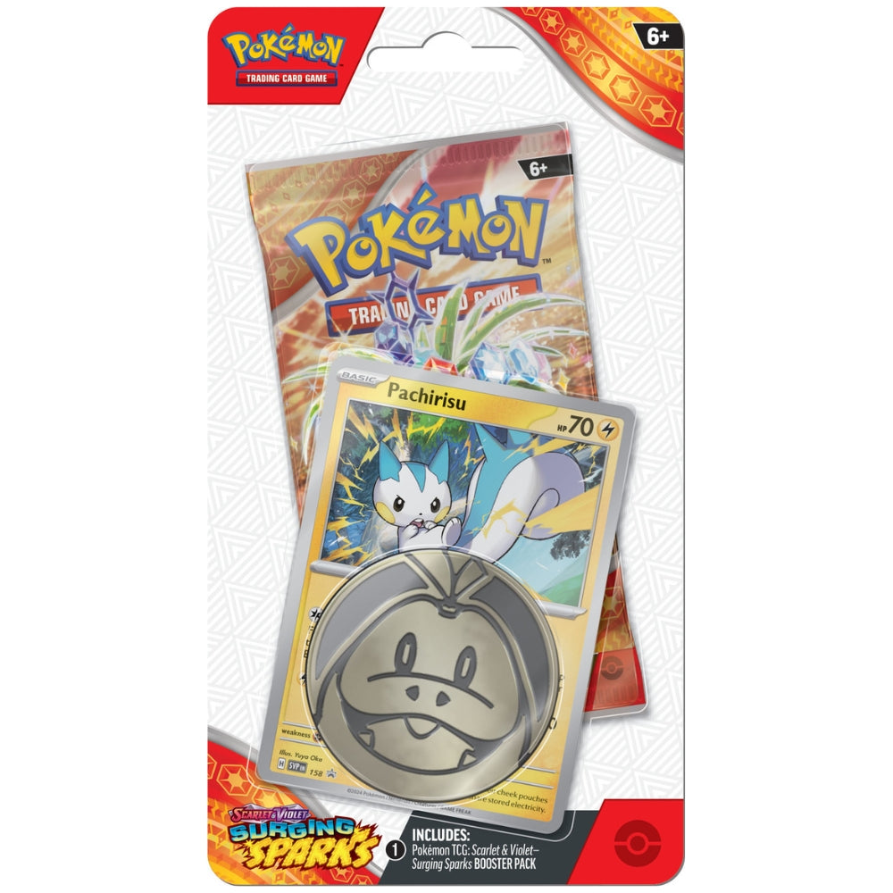 Pokemon Surging Sparks Checklane Blister Pachirisu Promo.