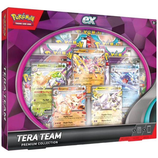 Pokémon TCG Tera Team Premium Collection sealed box artwork.