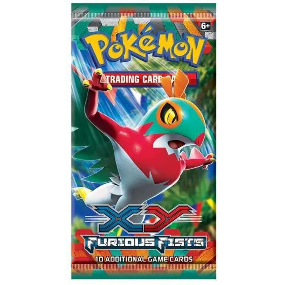 Pokémon TCG XY Furious Fists booster pack sealed artwork.